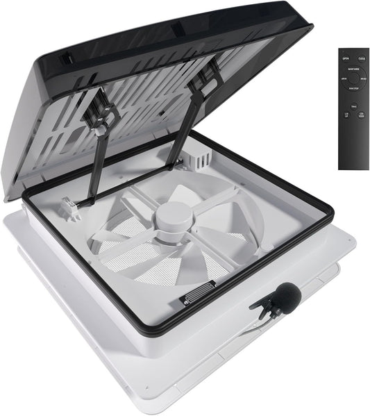 2012 Air Max RV Roof Vent Fan 14" x 14", Quiet 12V Motorhome Ventitaltion