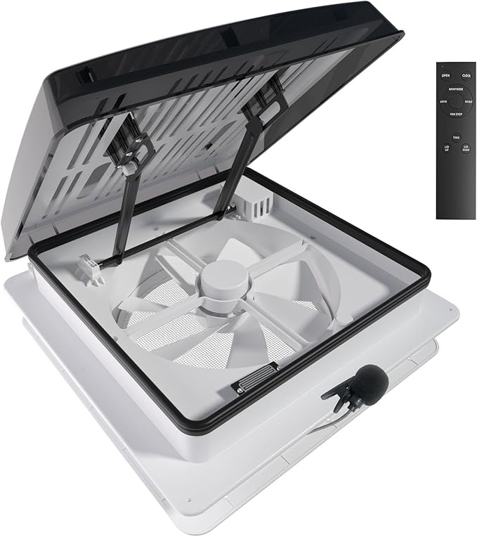 2012 Air Max RV Roof Vent Fan 14" x 14", Quiet 12V Motorhome Ventitaltion by 2012RVAccessories