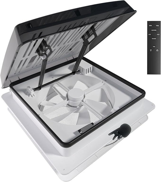 2012 Air Max RV Roof Vent Fan 14" x 14", Quiet 12V Motorhome Ventitaltion by 2012RVAccessories