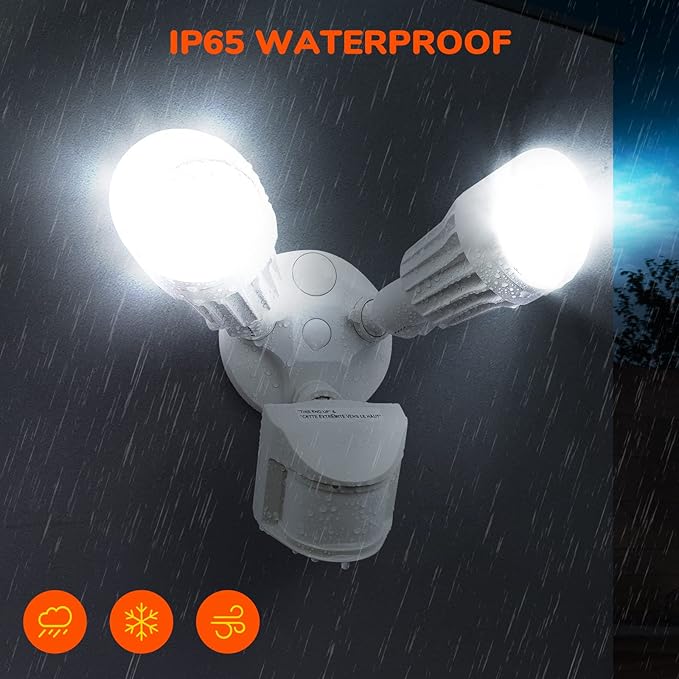 JJC LED Security Lights, Motion Sensor Flood Light Outdoor Fixture, 3000LM 27.5W - Image 5