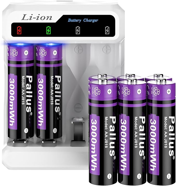 Pallus Rechargeable Lithium AA Batteries by Pallus