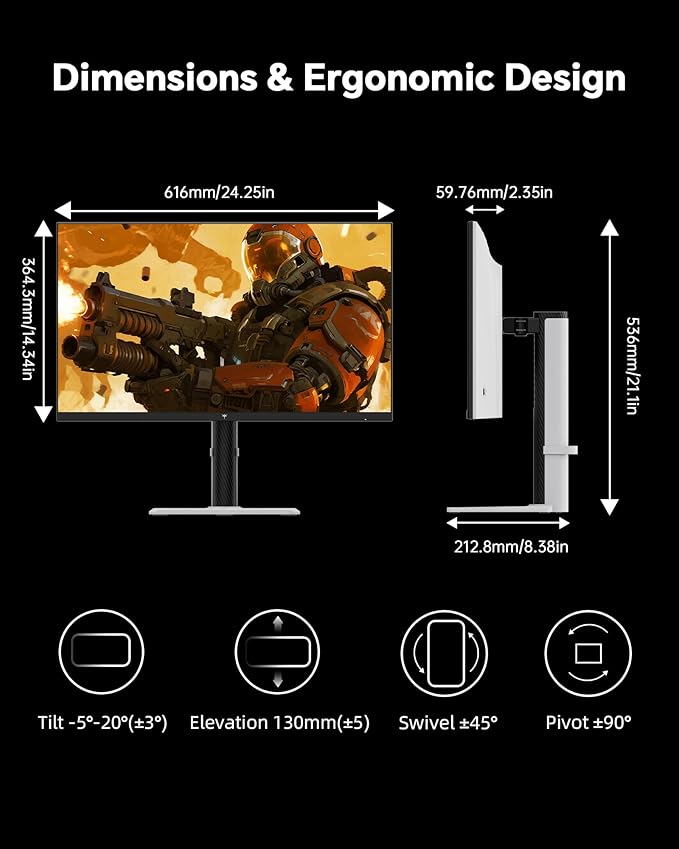 KTC 27 Inch Gaming Monitor 200Hz, 1440P Monitor - Image 9