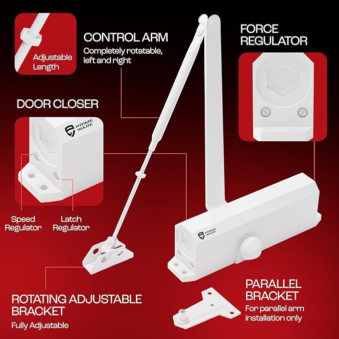 PrimeWare DC-600 Automatic Adjustable Door Closers - Image 5