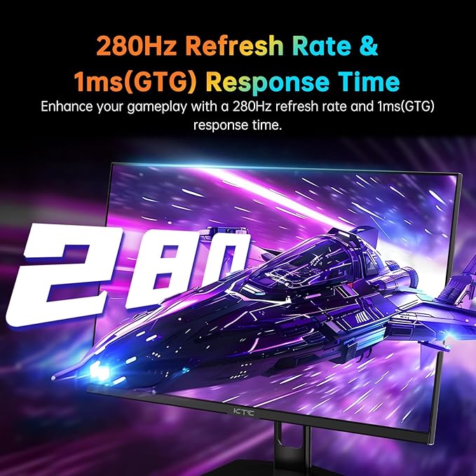 KTC 27 Inch 280Hz Gaming Monitor, FHD 1080P 240Hz PC Computer Monitor, Fast VA - Image 3