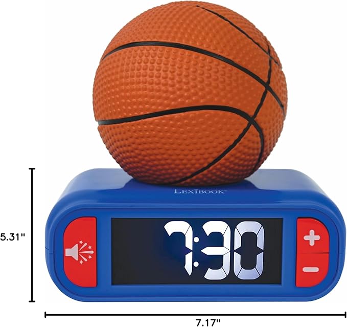 LEXiBOOK - Basketball - Basketball Nightlight Alarm Clock, Sounds and Melodies - Image 6