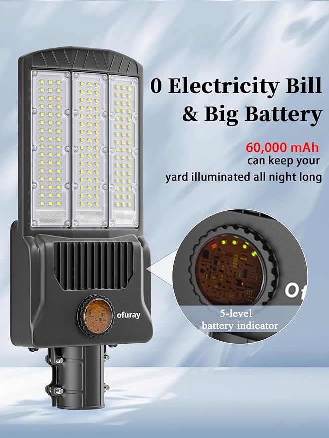 Ofuray OL-12000W Solar Street Lights Outdoor, Parking Lot Lights Commercial - Image 4