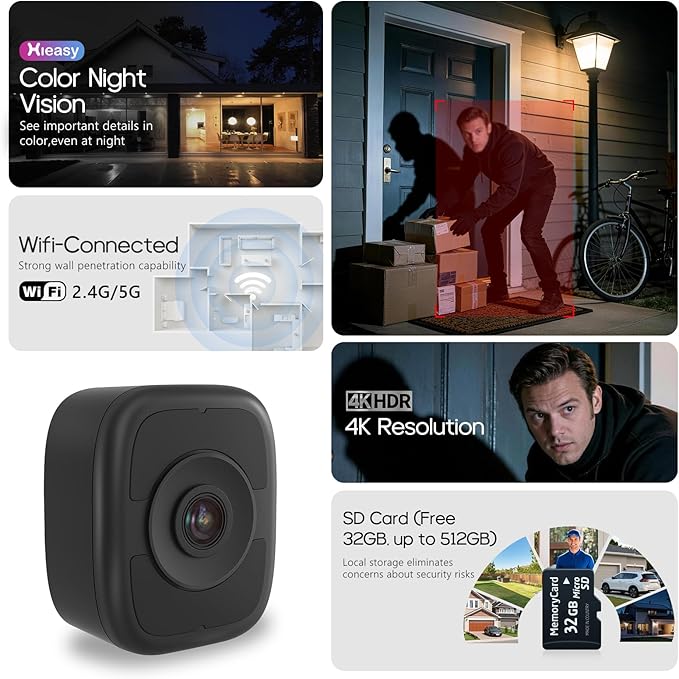 abetap 8MP 4K Window-Mounted Security Camera, Ultra-Clear Color Night Vision - Image 5