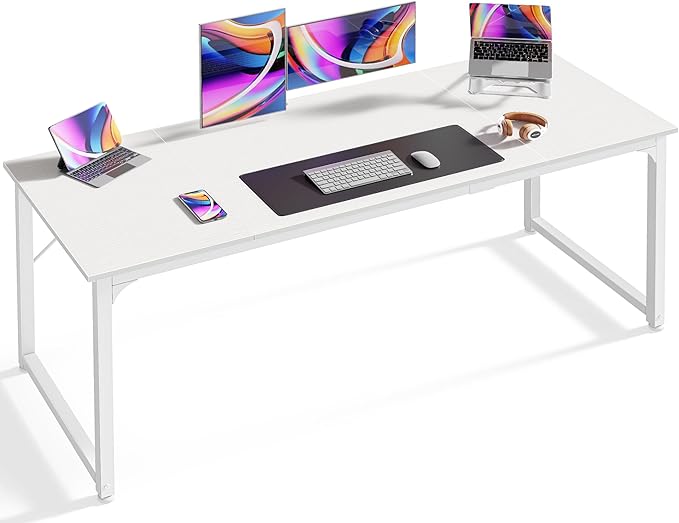 Huuger Computer Desk, 63 Inch Office Desk, Gaming Desk by Huuger