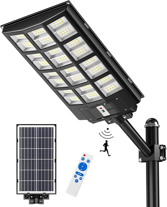 Gefolly SL-7000W Solar Street Light Outdoor 700000LM Wide Angle Commercial by GefollyLight