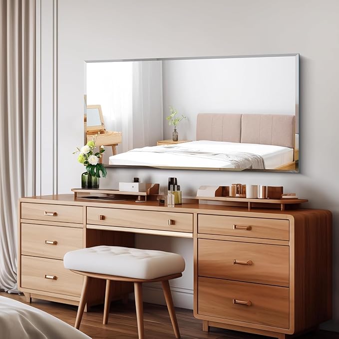 CILIBER Beveled Mirror, 24x48 Beveled Bathroom Mirrors - Image 2
