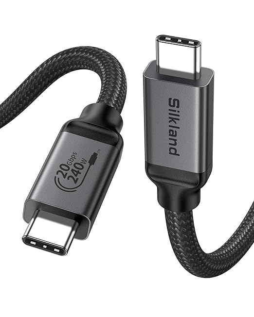 Silkland USB 4 Cable Long for Thunderbolt 4 Cable 16.5FT/5M, 20Gbps Data Sync by Silkland