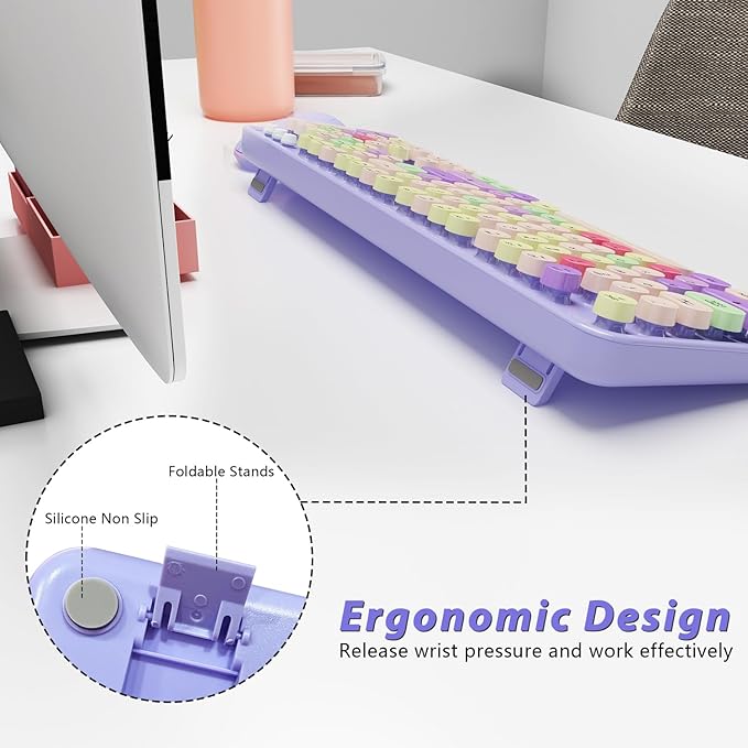 Wireless Typewriter Keyboard and Mouse - Image 8