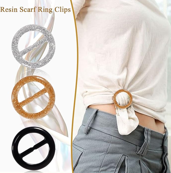 T-Shirt Clips 9 PCS, Clothes Corner Knotted Button, Fashion Alloy Pearl - Image 4