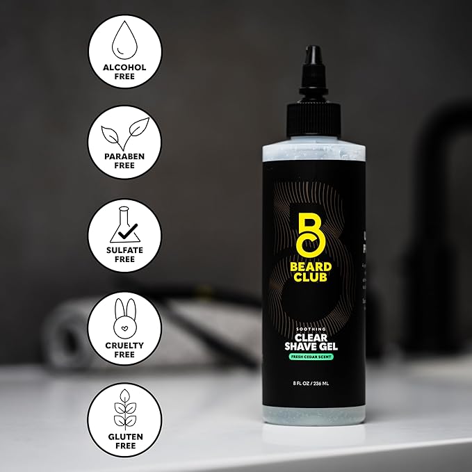 Beard Club Straight Razor for Men & Premium Shaving Gel for Men – Hydrating - Image 7