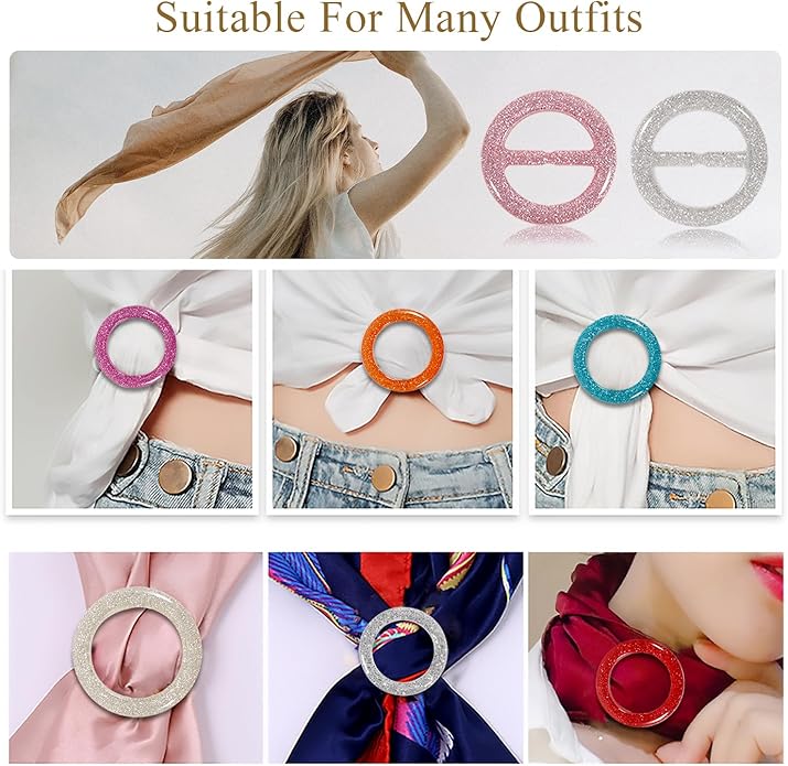 T-Shirt Clips 9 PCS, Clothes Corner Knotted Button, Fashion Alloy Pearl - Image 5