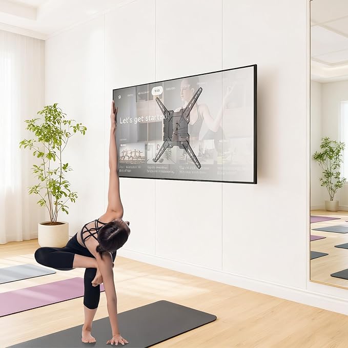 Full Motion TV Wall Mount for 23-55'' Flat & Curved TVs and Screen, Rotation - Image 7