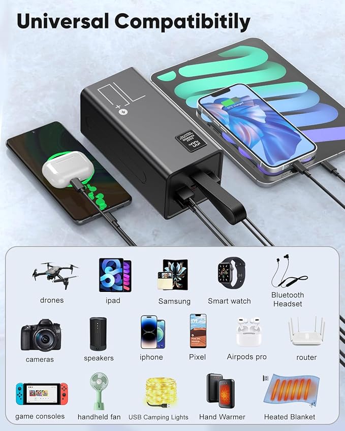 Portable Charger 70000mAh Power Bank Fast Charging, External Battery Pack High - Image 6