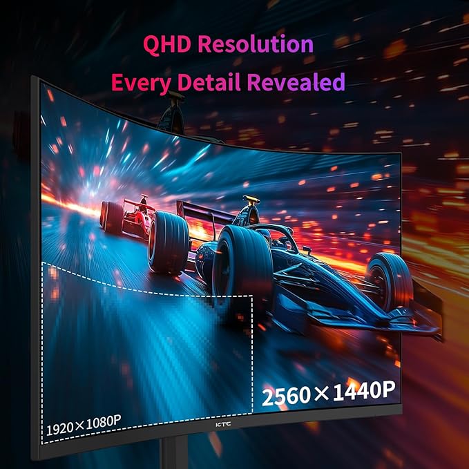 KTC 32Inch 240Hz Curved Gaming Monitor, 1000R VA, 4000:1 Contrast, Support - Image 4