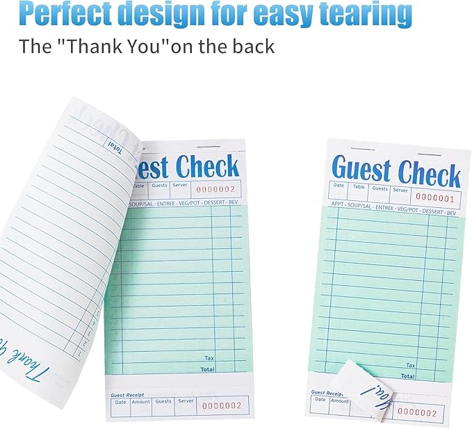 20 Pack/1000 Tickets Guest Checks Books - Image 4