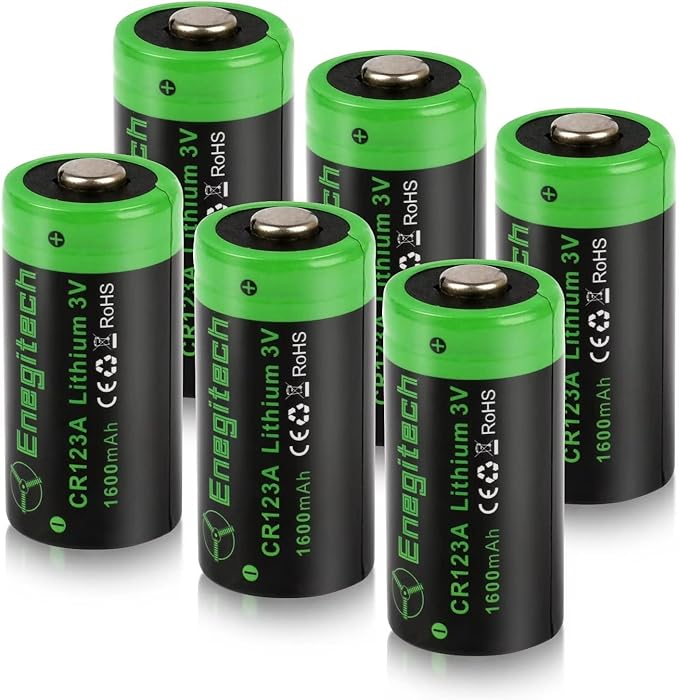 Enegitech CR123A 3V Lithium Battery, 123 3 Volt Lithium Battery, by Enegitech