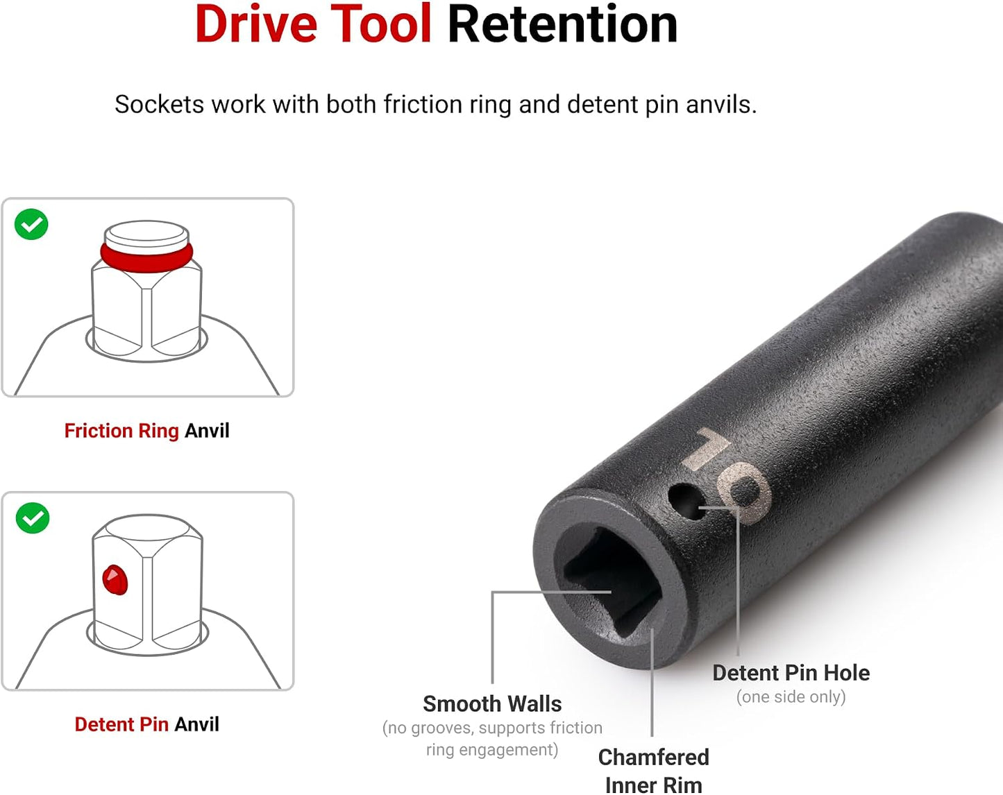 TEKTON 1/2 Inch Impact Socket Set, 87-Piece | SID92407