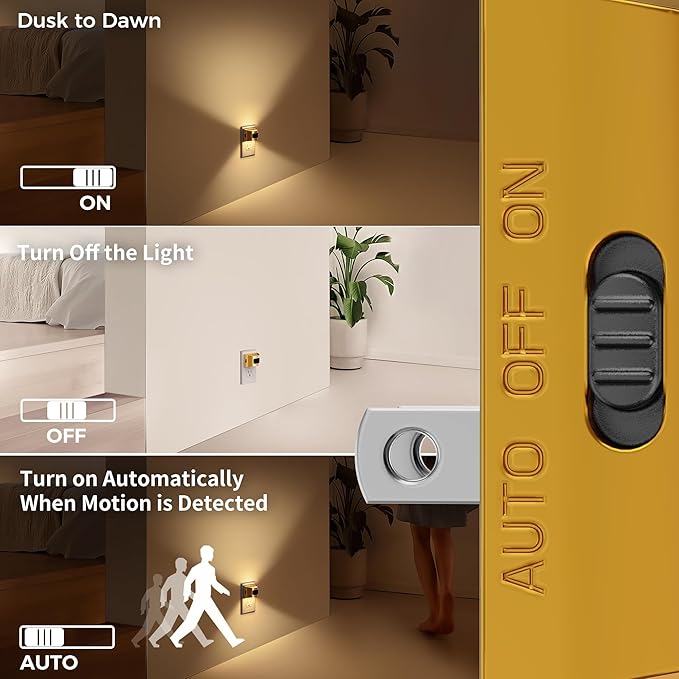 DORESshop LED Night Light, Night Lights Plug into Wall, 3 Mode Plug in Night - Image 3