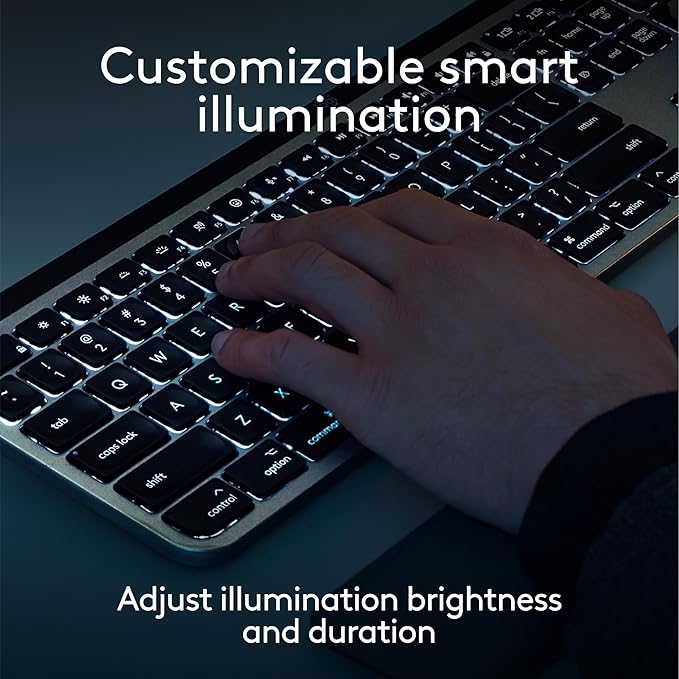 Logitech MX Keys S for Mac, Wireless Keyboard, Precise Laptop-Like Typing - Image 3