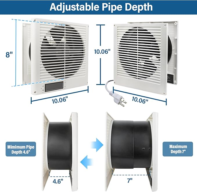 Feeligivin 20W 8” Room to Room Fan 10-Speed RC Two-Way Reversible Airflow - Image 6