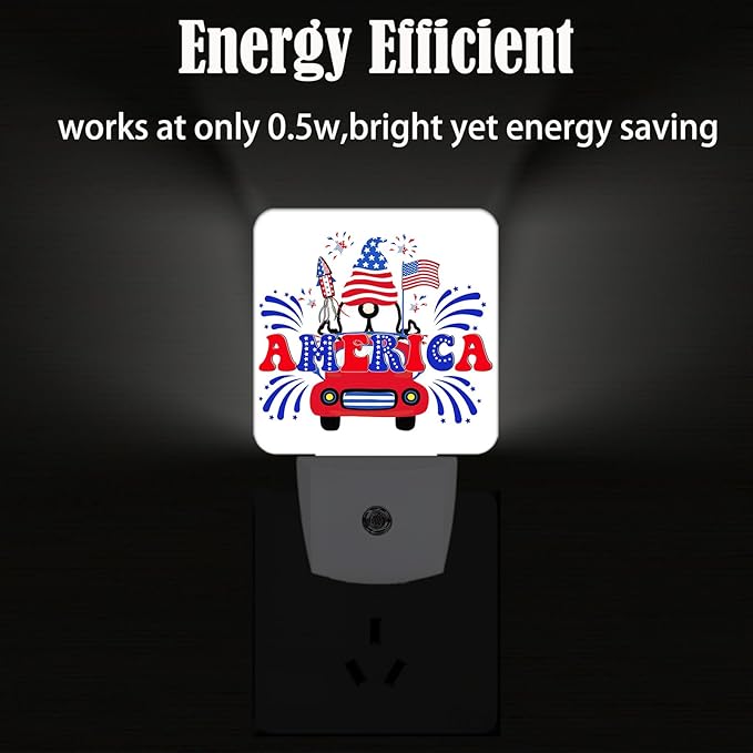 FSHVQKD Happy Independence Day Night Light, Plug Into Wall - Image 4