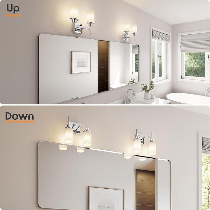 AONEON Vanity Lights Polished Chrome Bathroom Light Fixtures - Image 5