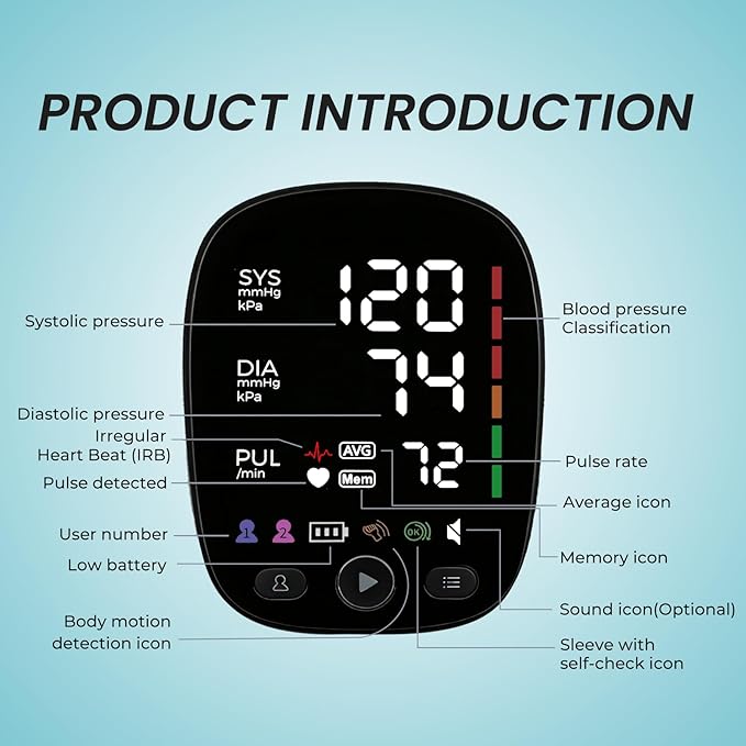 Upper Arm Electronic Blood Pressure Monitor, Blood Pressure Machine, - Image 2