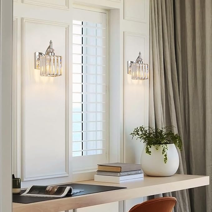 BBLLWJ Modern Wall Sconces Set of Two Chrome Wall Sconces Indoor Wall Lamp - Image 7