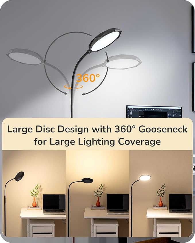 EDISHINE LED Floor Lamp, 1300LM Super Bright Reading Floor Lamps - Image 3