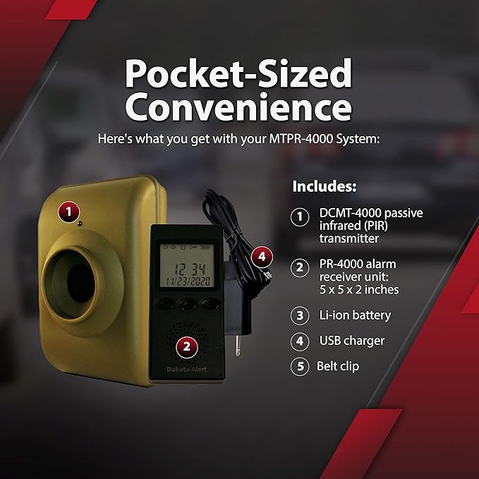 Long Range Motion Sensor System- Dakota Alert MTPR-4000 Wireless Motion - Image 6
