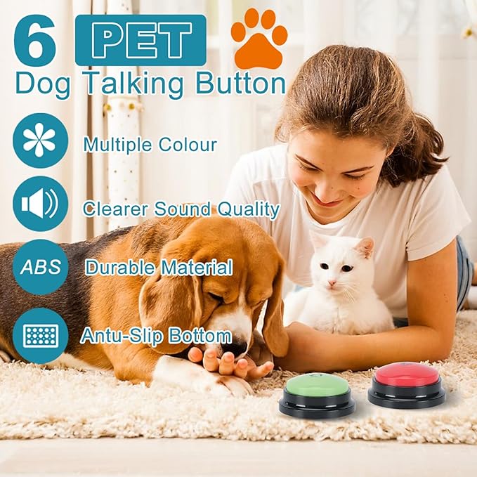 6 Pcs Dog Talking Button Set, Dog Buttons - Image 2