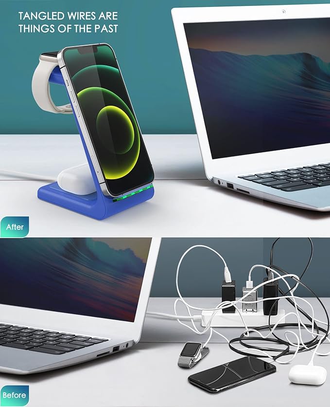 3 in 1 Wireless Charging Station, 2026 Upgraded Fast Desk Charger Station - Image 6