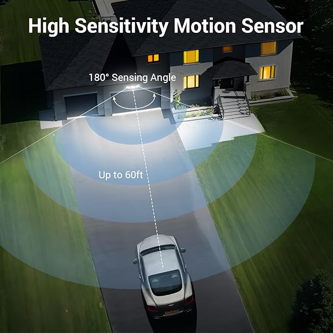 NOVOSTELLA Security Lights Motion Sensor, Dusk to Dawn 45W 5000lm 5000K - Image 6