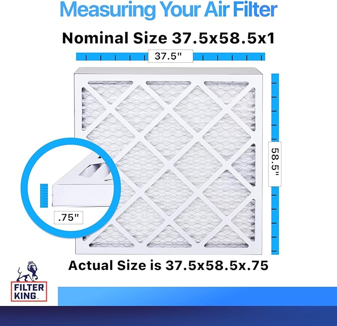 Filter King 37.5x58.5x1 Air Filter | 4-PACK | MERV 8 HVAC Pleated A/C Furnace - Image 2