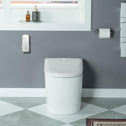 WOODBRIDGE ADA Height Smart Toilet – Auto Lid Open/Close, Foot Sensor, Zero by WOODBRIDGE