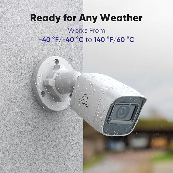 SANNCE 1080P Wired Security Camera System, CCTV 8 Channel 5-in-1 DVR - Image 8