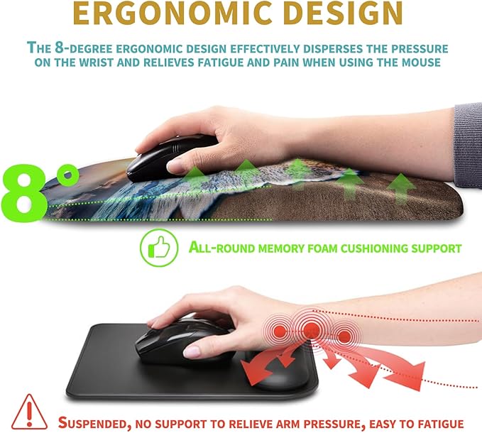 Hokafenle Ergonomic Mouse Pad Wrist Support - Image 5