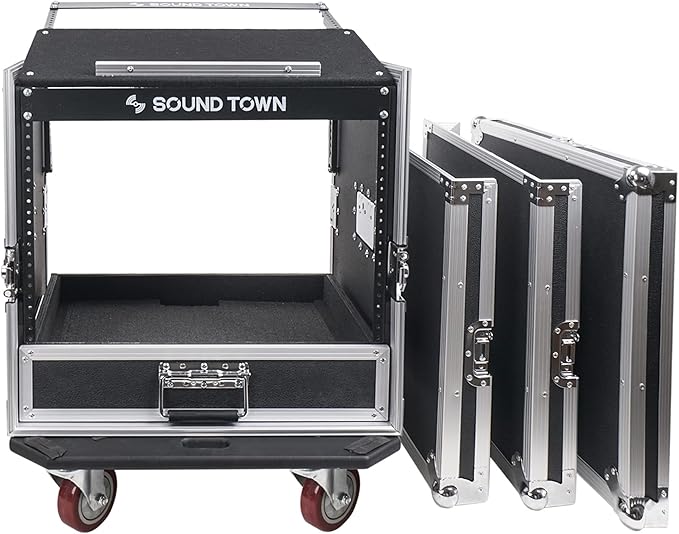 Sound Town 10U PA DJ Pro Audio Rack/Road ATA Case - Image 3