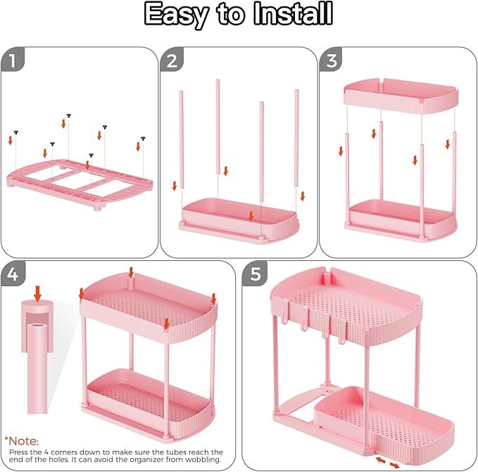 Ukeetap 2 Pack Multi-Purpose Pull-Out Storage Organizers, Under Sink Organizers - Image 7