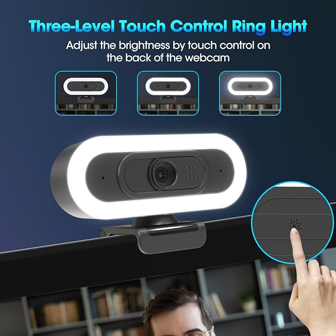 ToLuLu Streaming Webcam 2K 50FPS Web Cam, LED RGB Webcam - Image 4