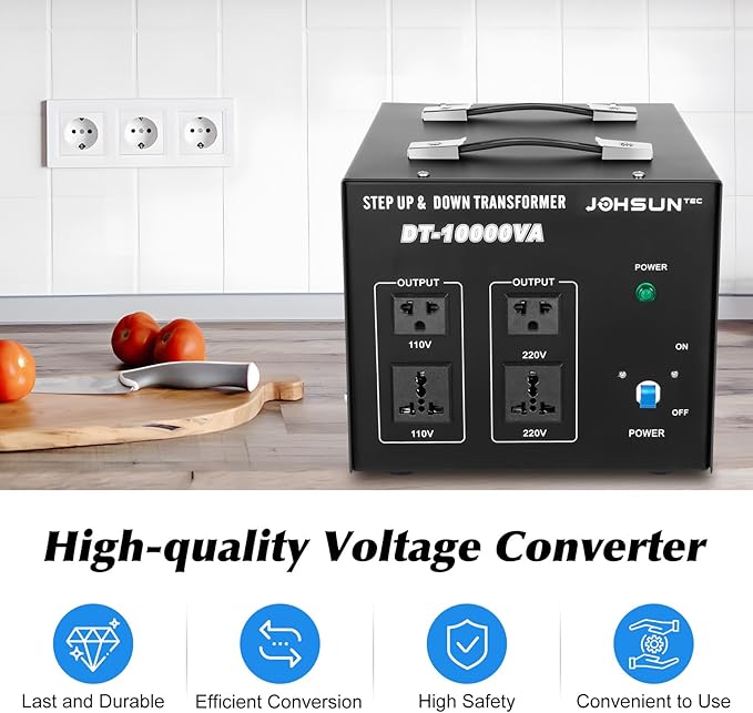 8000W/10000W Voltage Converter Transformer Step Up/Down 110V/220V Heavy Duty - Image 2