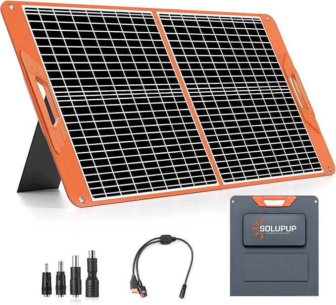 SOLUPUP 60W Portable Solar Panel, IP65 Waterproof Foldable Solar Panels by SOLUPUP