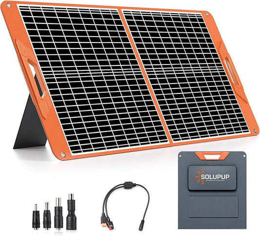 SOLUPUP 60W Portable Solar Panel, IP65 Waterproof Foldable Solar Panels by SOLUPUP