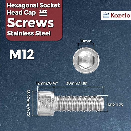 Kozelo 8pcs Socket Head Cap Screws - Image 2
