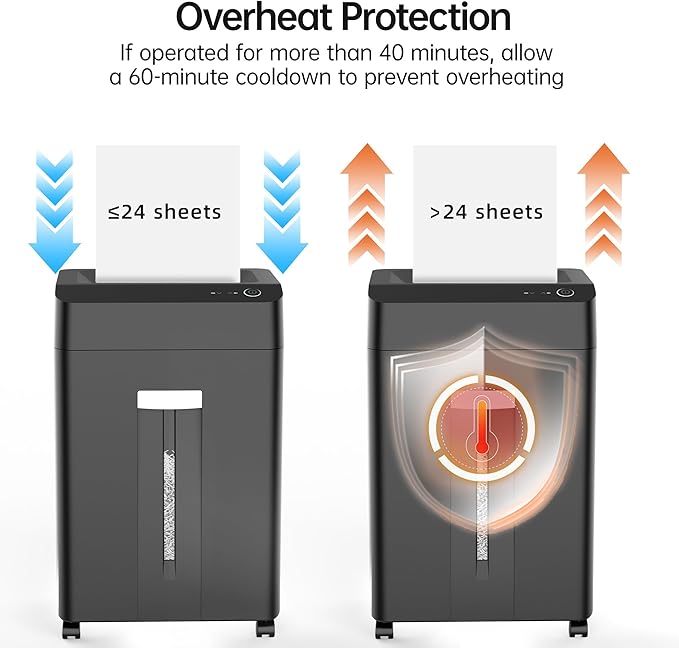 24-Sheet Cross Cut Paper Shredder P-4 Security - Image 4
