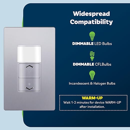 TOPGREENER Motion Sensor Light Switch Dimmer, Electronic Dimmer - Image 2